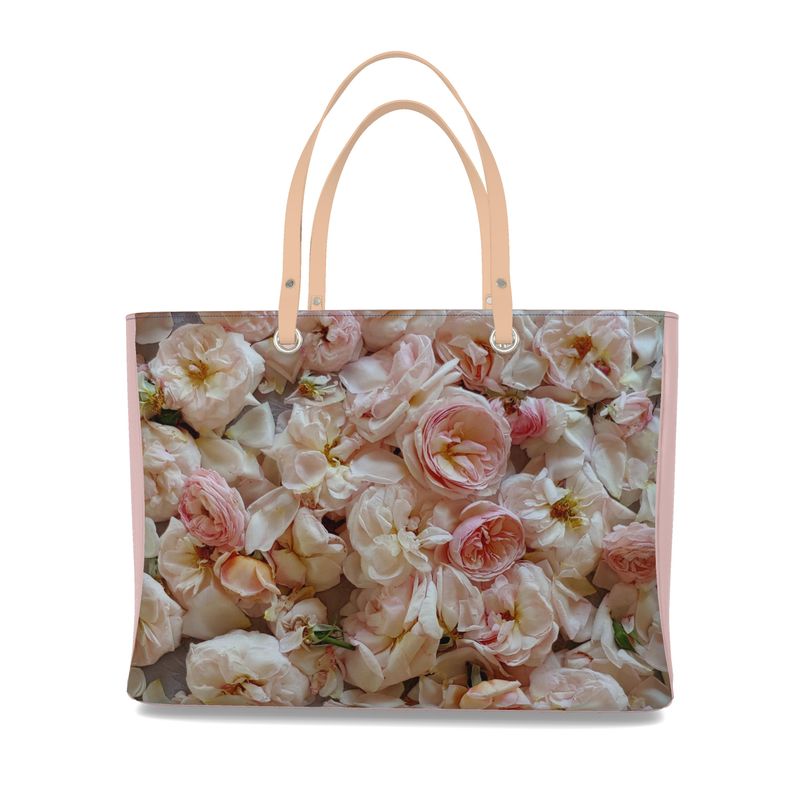 Coco Rose Leather Tote, Soft Pink