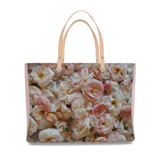 Coco Rose Leather Tote, Soft Pink