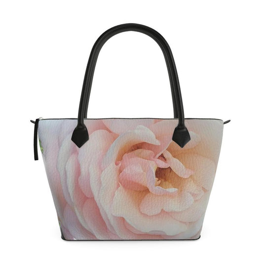 Coco Rose  Leather Zip Top Tote Bag